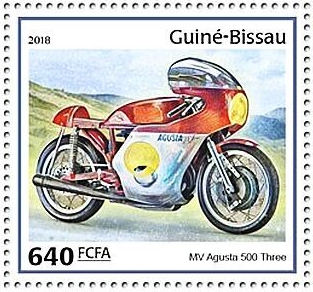 Postzegel Guinee Bissau met MV Agusta