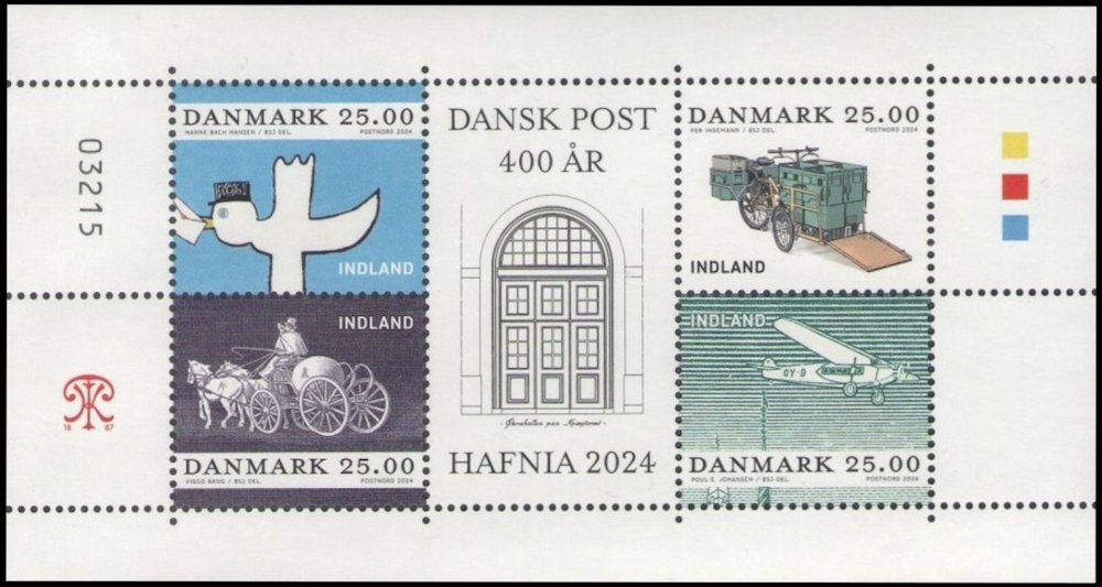Deens postzegelvel met o.a. Nihola elektrische fiets