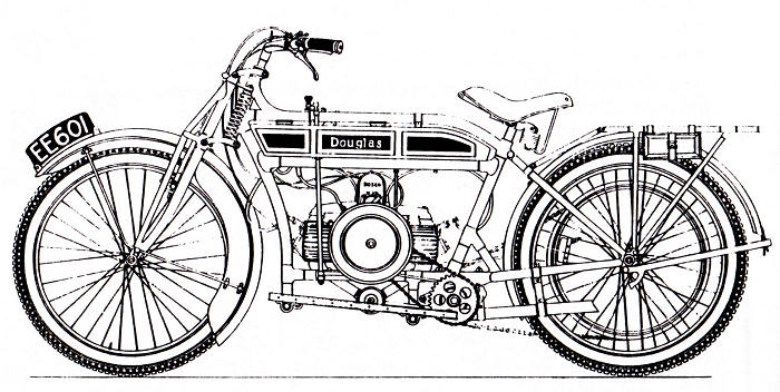 2,75 HP Douglas model K Motor 1912