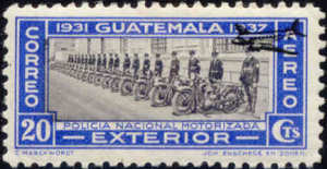 Politiezegel Guatemala 1937