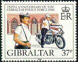 Zegel Gibraltar 1980 tgv. politiejubileum