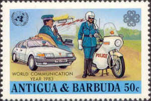 Politie op zegel Antigua & Barbuda, 1983