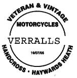 Stempel Verralls Veteran & Vintage motoren