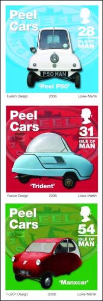 De Manx zegels met Peel cars