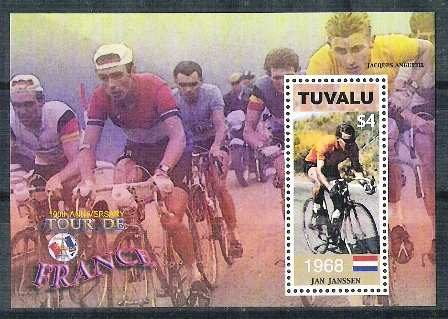 Tour de France blokje van Tuvalu