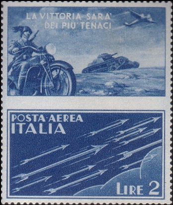 Niet uitgegeven italiaanse postzegel met Moto Guzzi