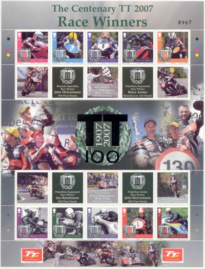 100 jaar Manx TT Winnerssheet