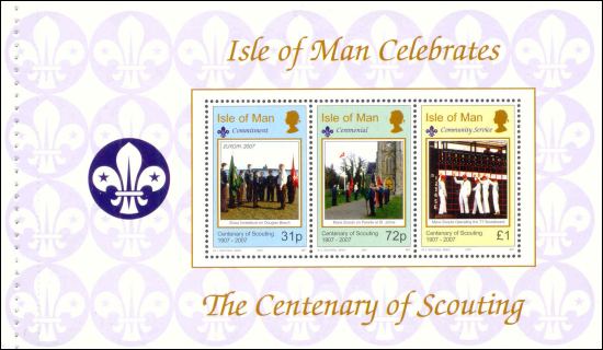 Isle of Man - Prestigboekje Scouting - zegelblad 1