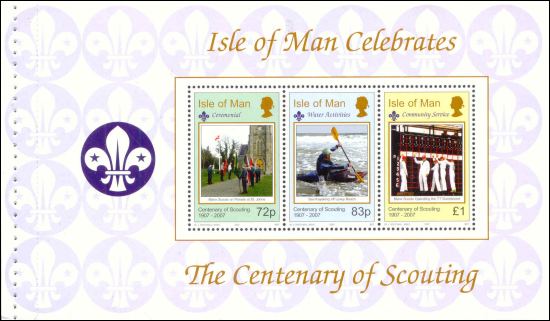 Isle of Man - Prestigeboekje Scouting - 2e zegelblad