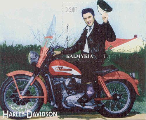 Kalmykia - Elvis op een Harley