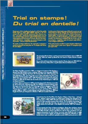 Artikel uit FIM magazine over Trial op postzegels