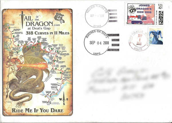 Voorzijde van de Dragons envelop
