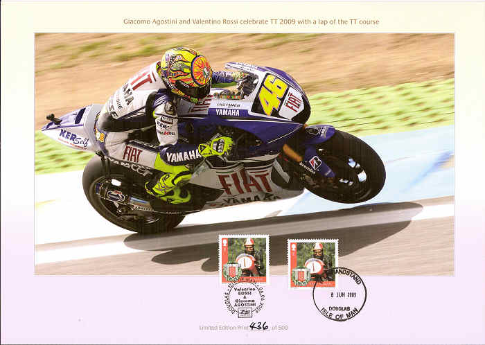 Promo afbeelding tgv. ronde van Rossi en Agostini over Manx TT-circuit