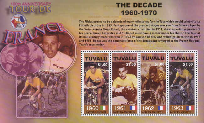 Tour de France Postzegelvel Tuvalu
