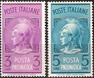 Italiaanse zegels voor buizenpost