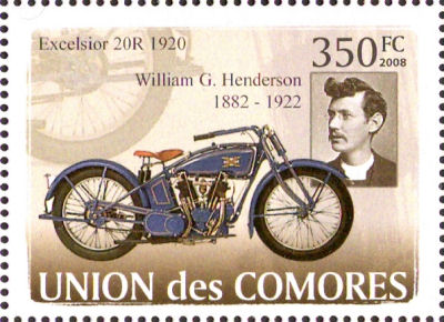 Zegel Comoren met Henderson 20R 1920
