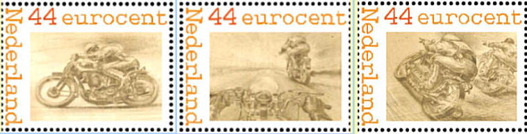 Postzegels met motortekeningen van Charles Burki
