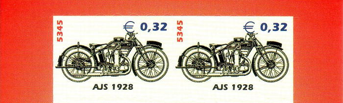 AJS 350 1928 op postzegel Maaslandpost