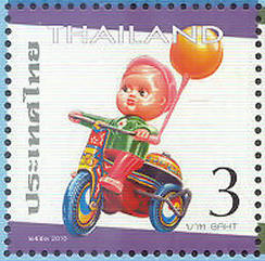 Postzegel Thailand met 3-wieler