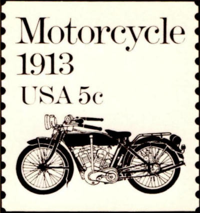 Zegel USA met Pope model L - 1913