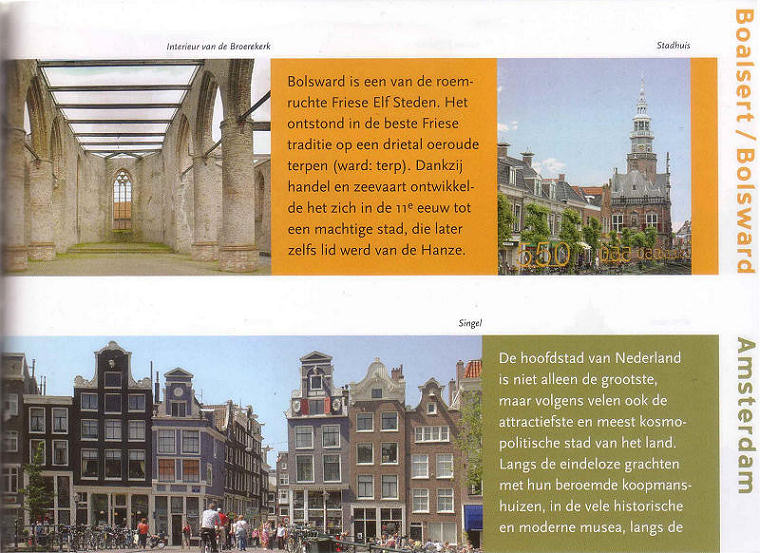 Blad uit postzegelboekje Mooi Nederland 2005